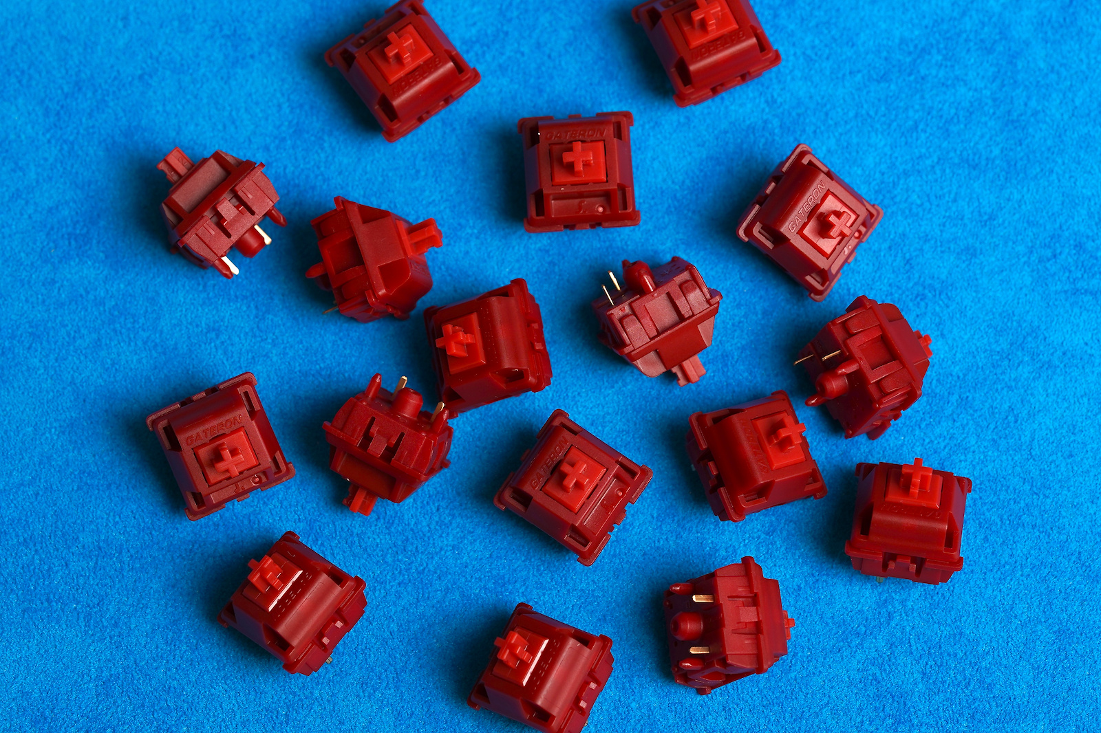 Gateron Type R continuous tactile switches, hand lubed